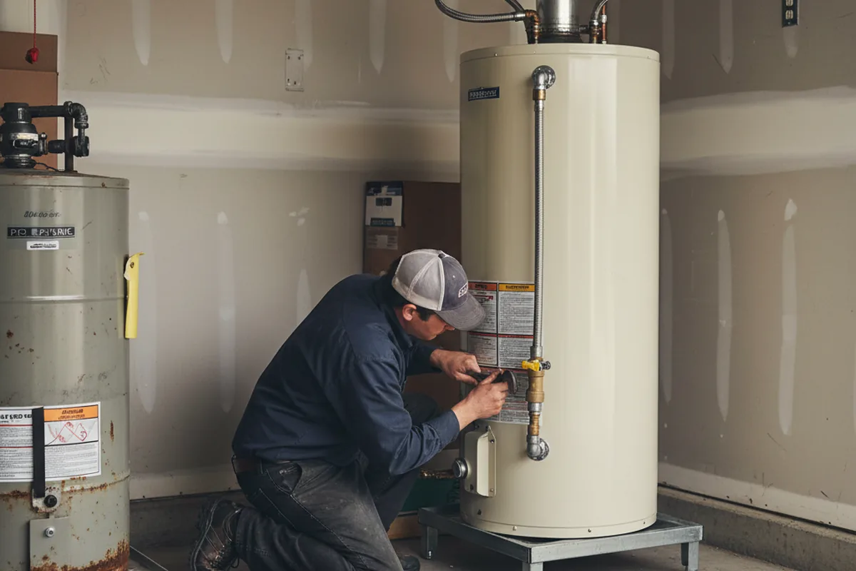Water heater and shutoff valve replacement in Huntsville